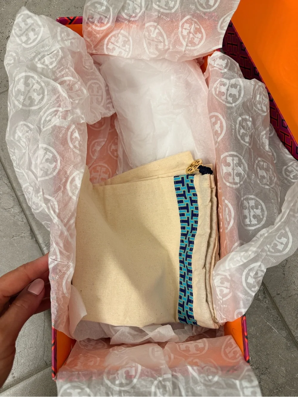 Tory Burch Black Logo Thong Sandals